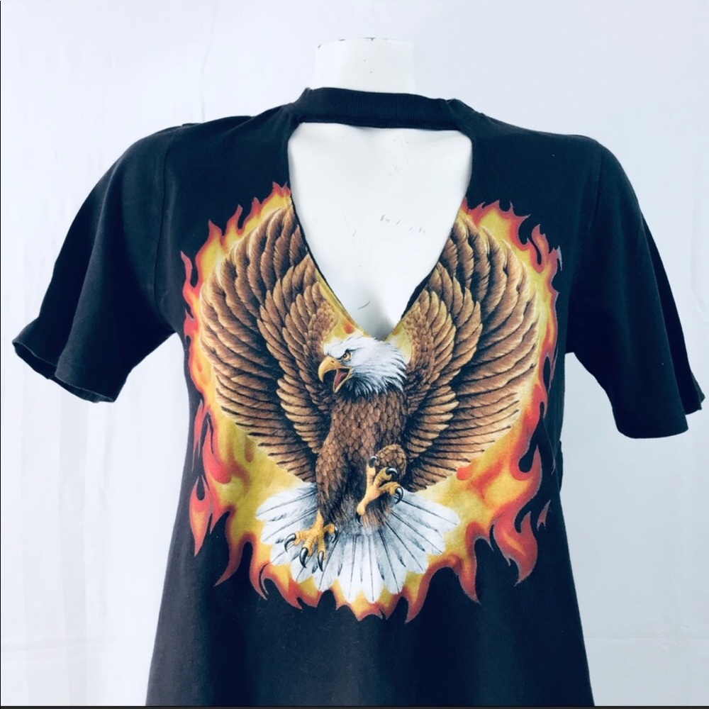Truly Madly Deeply Eagle Cut Out Shirt